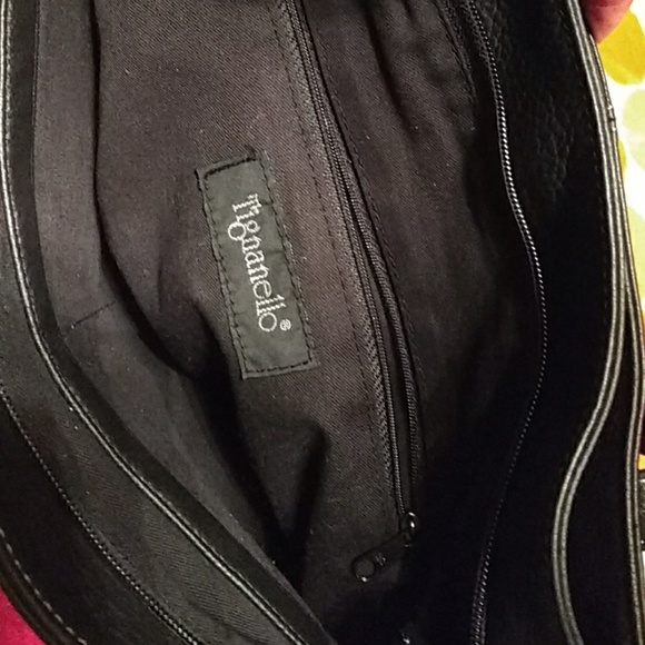 Authentic NWOT Tignanello large black leather bag. - Picture 7 of 8